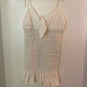 White summer smock dress